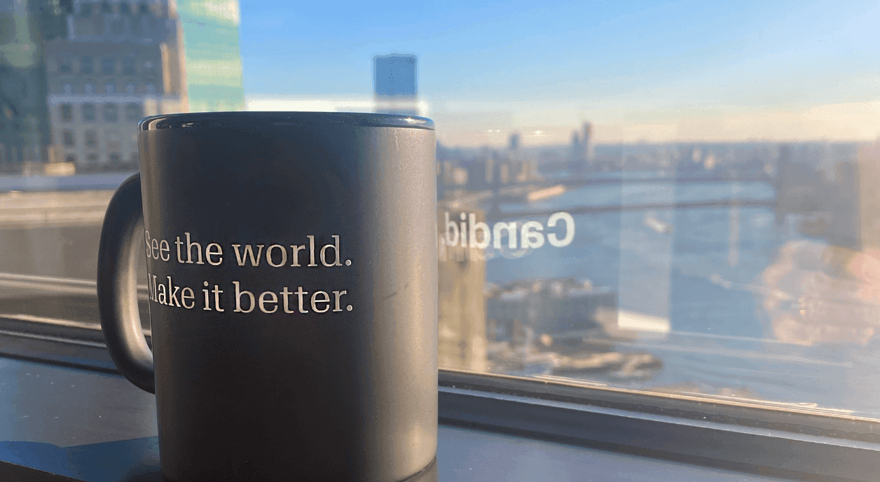 Candid mug in the New York City office.