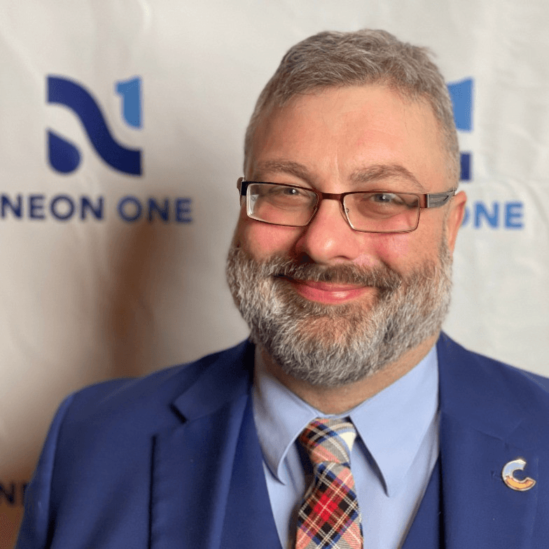 Headshot of Tim Sarrantonio, chair of the Fundraising Effectiveness Project and director of community engagement at Neon One.