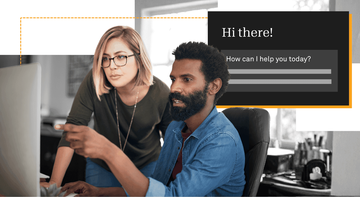 Nonprofit colleagues using an AI assistant.