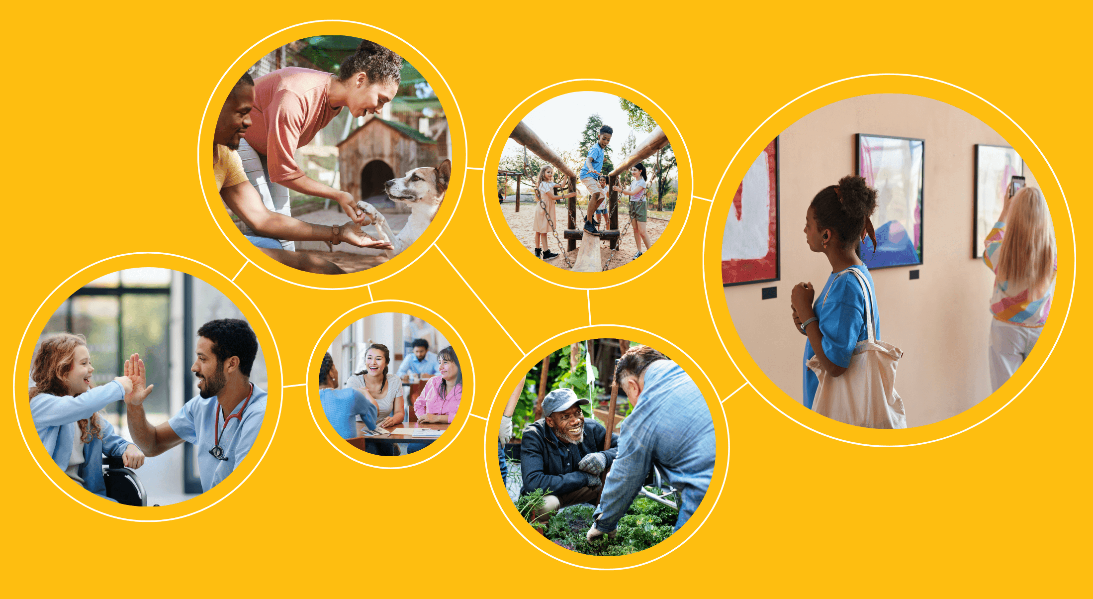 Nonprofits doing various types of work.