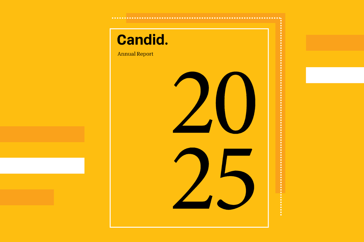 Cover of Candid's annual report.