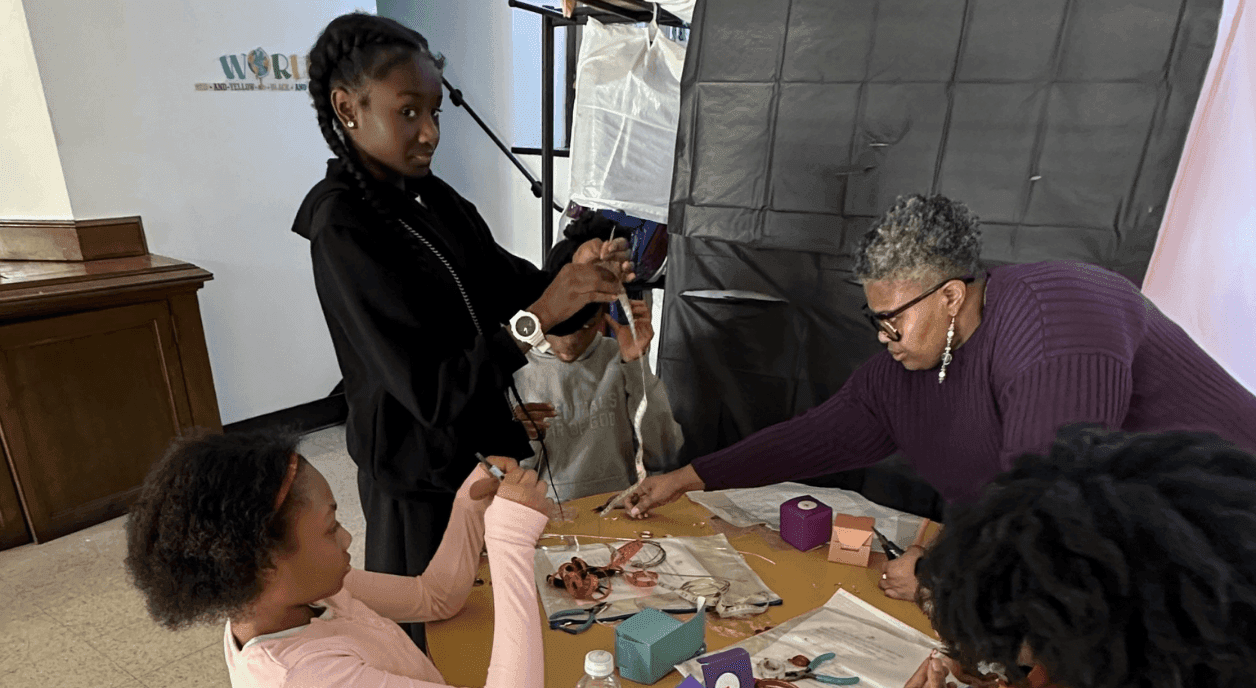 Youth in Baltimore doing crafts.