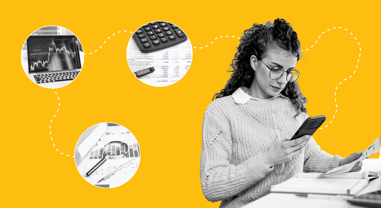 A woman looking at different options for nonprofit revenue.