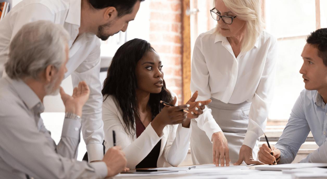 A group of colleagues concerned about their nonprofit's financial instability.