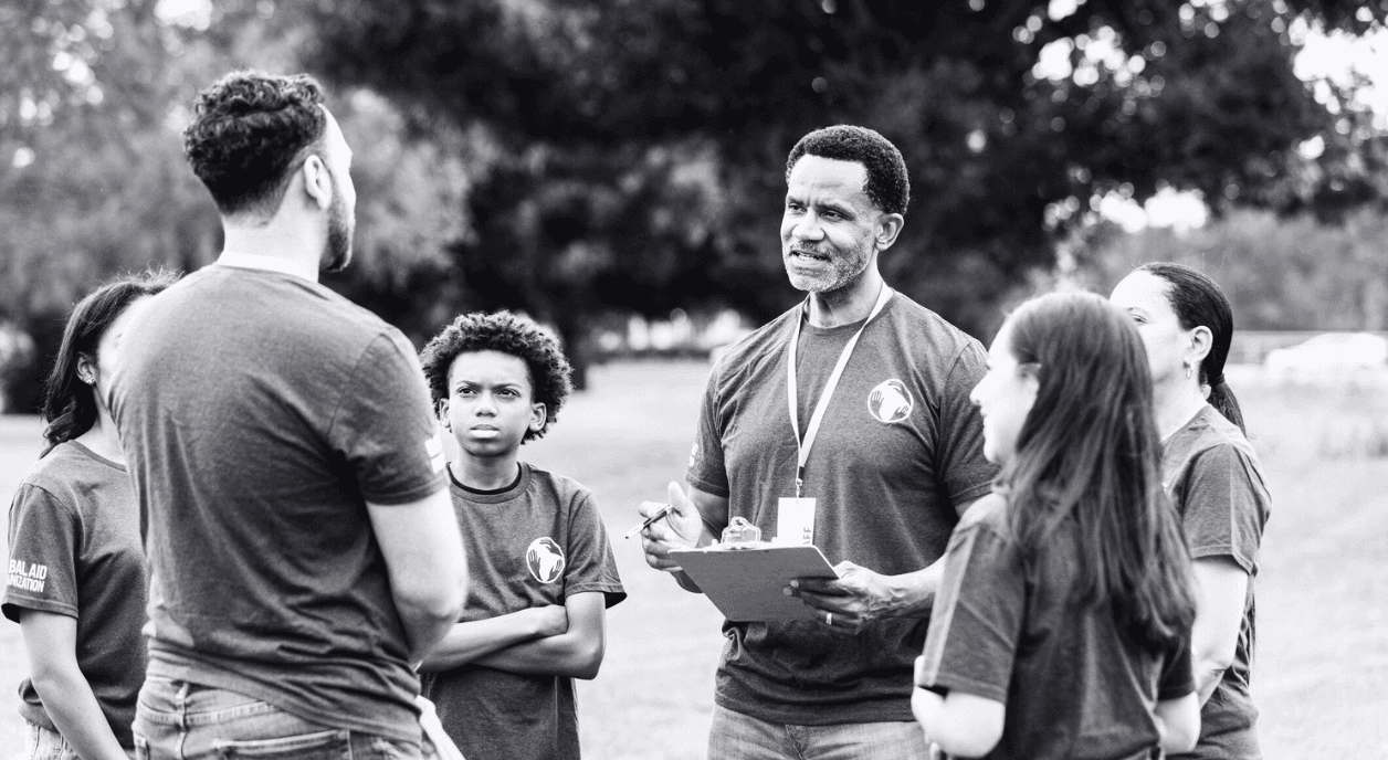 A funder works with a local nonprofit to understand their needs.