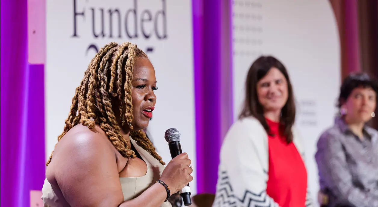 Shawnda Chapman and panelists at the Feminist Funded 2025 conference discuss co-creating the Representation and Resourcing of the Nonprofit Sector Dashboard — an intersectional tool developed by the Women’s Funding Network in partnership with Candid and member organizations.