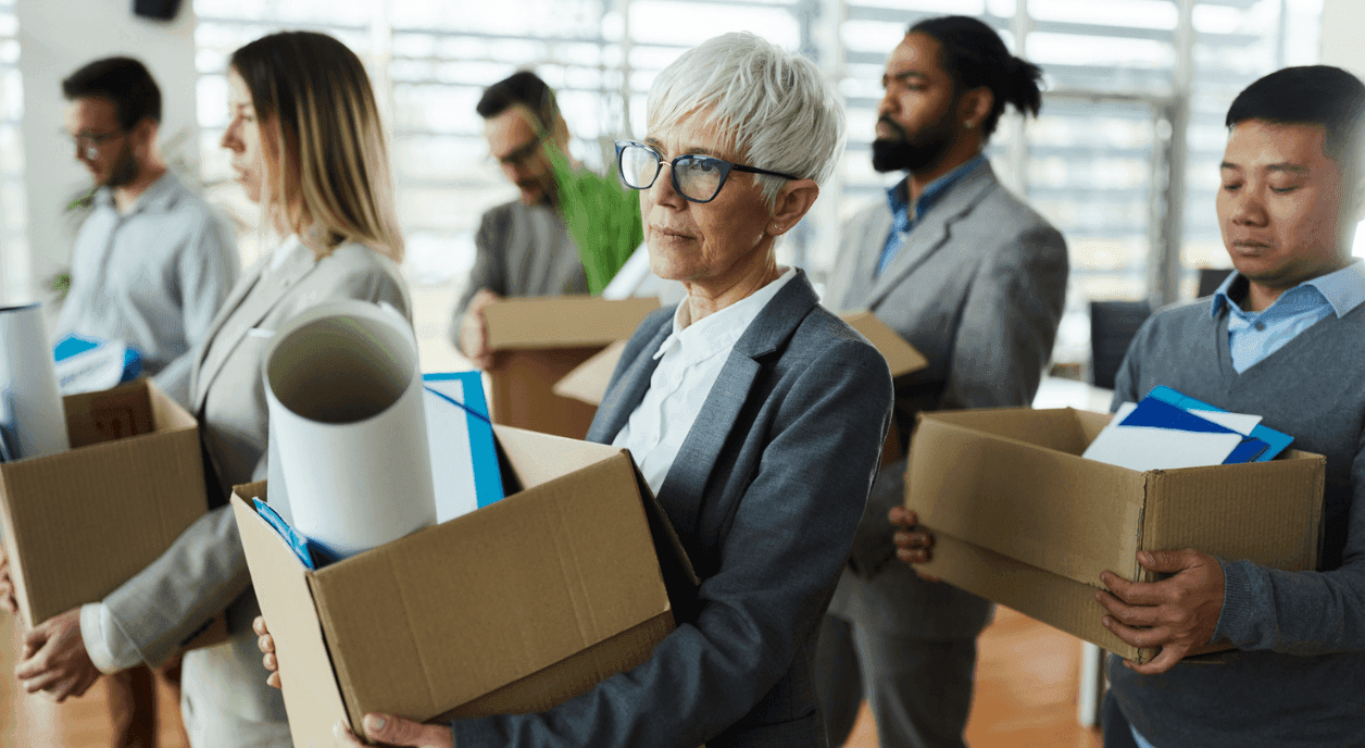 Nonprofit workers getting laid off.