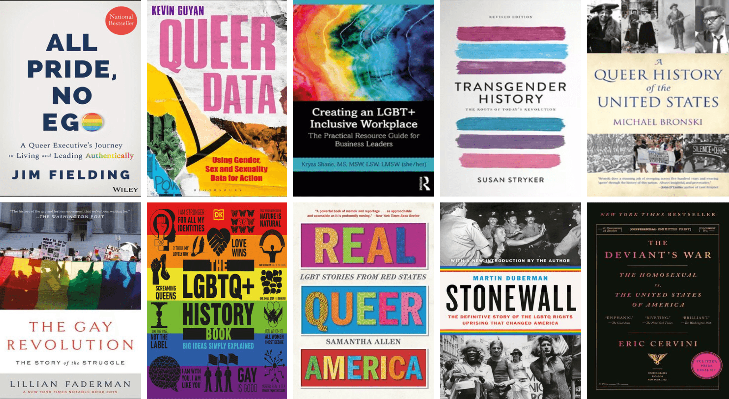 A collage of the books mentioned in this article.